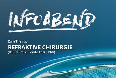 Ankündigungsgrafik: Infoabend zur refraktiven Chirurgie (Archiv 2016)