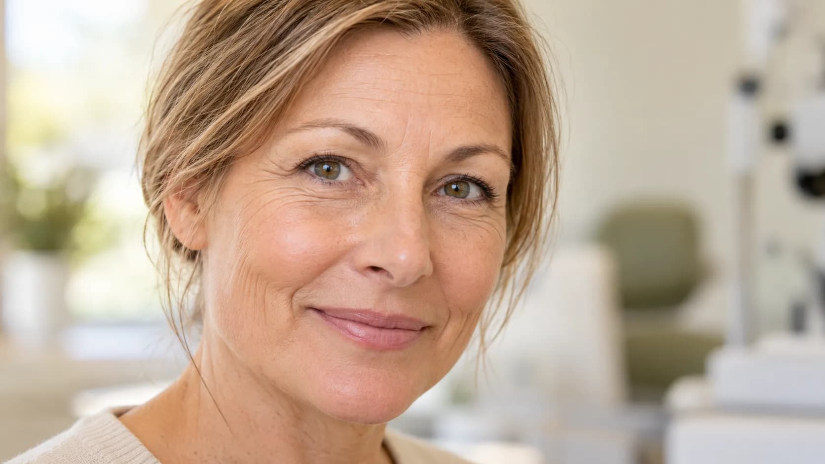 Symbolbild zur Lidstraffung: Frau mit sichtbarer Augenpartie